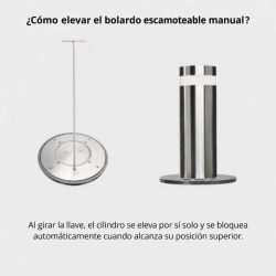 Bolardos retráctiles semi-automáticos INOX - Tekipark