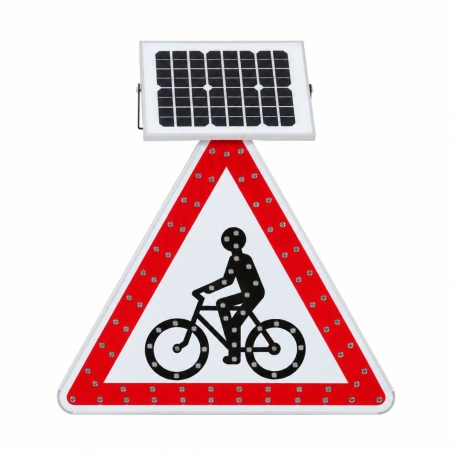 Señal luminosa ciclistas LED solar Clase 2 | Tekipark