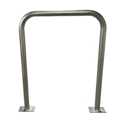 Vista del aro para bicicletas sobre platinas en acero galvanizado Alt.900 mm
