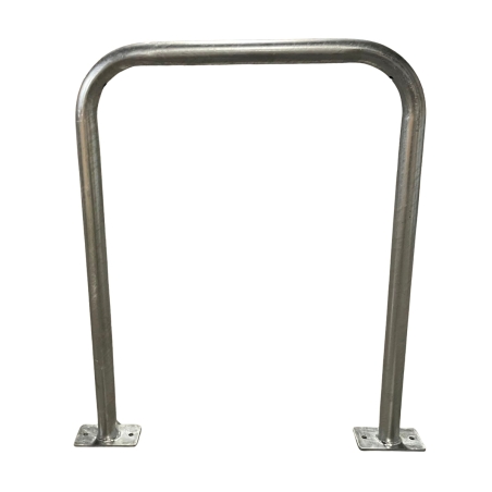 Vista del aro para bicicletas sobre platinas en acero galvanizado Alt.900 mm