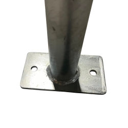 Vista 2 del aro para bicicletas sobre platinas en acero galvanizado Alt.900 mm